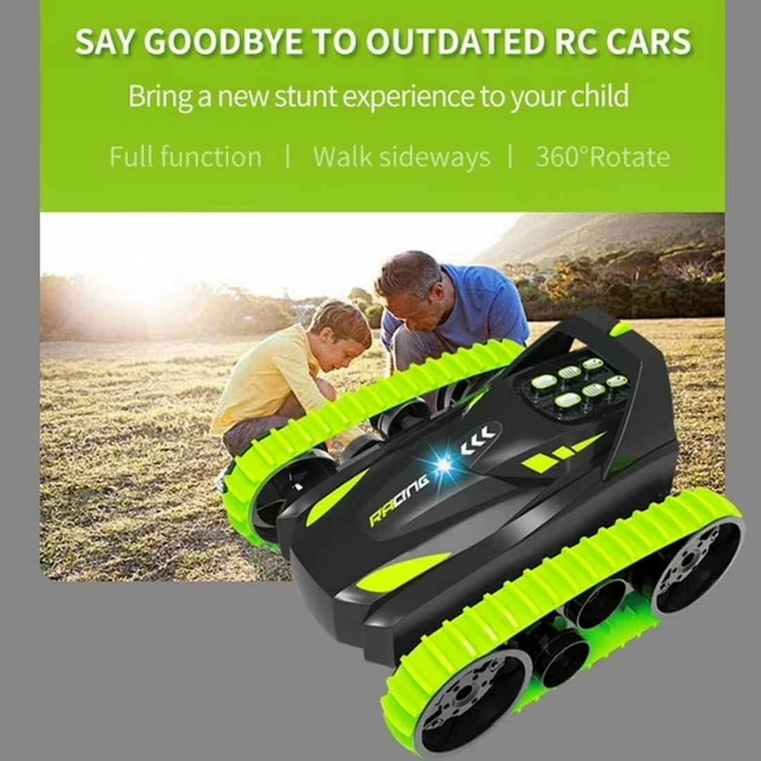 RC Stunt Car 2.4Ghz Special Effects Transform Tank Straight 360 Rotate
