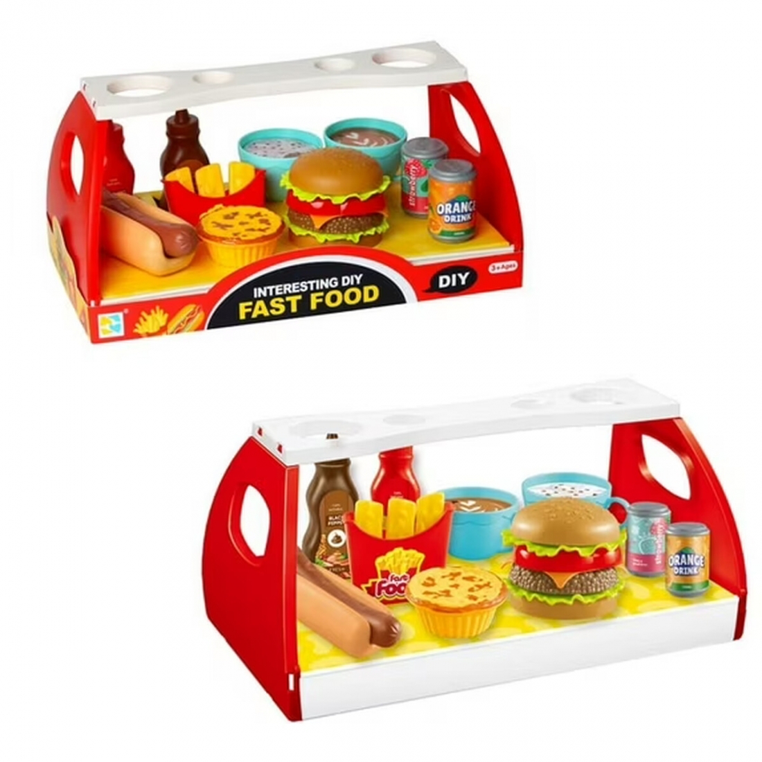 Hamburger Hotdog Fries Combo Shop for Kids, Play Set for Girls Boys, G
