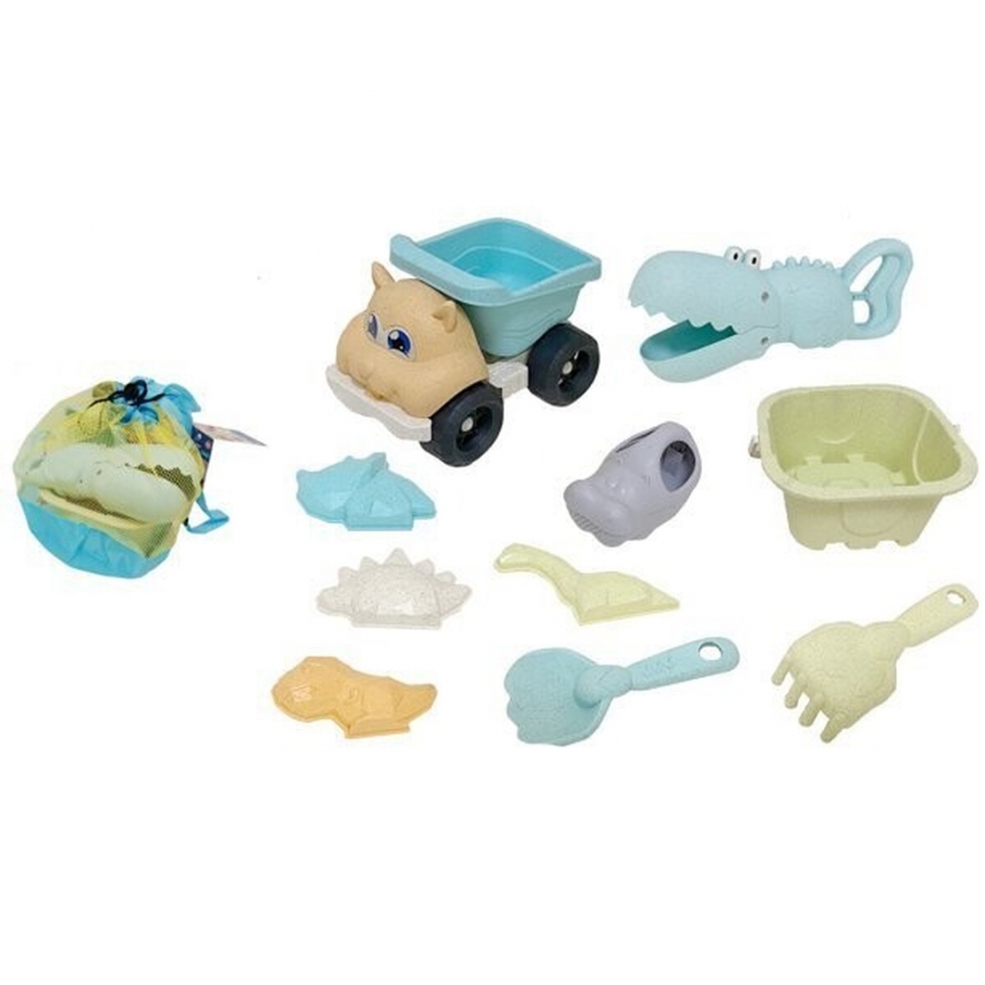 Beach Toys Backpack Sand Toys Set for Kids Organic Degradable Material