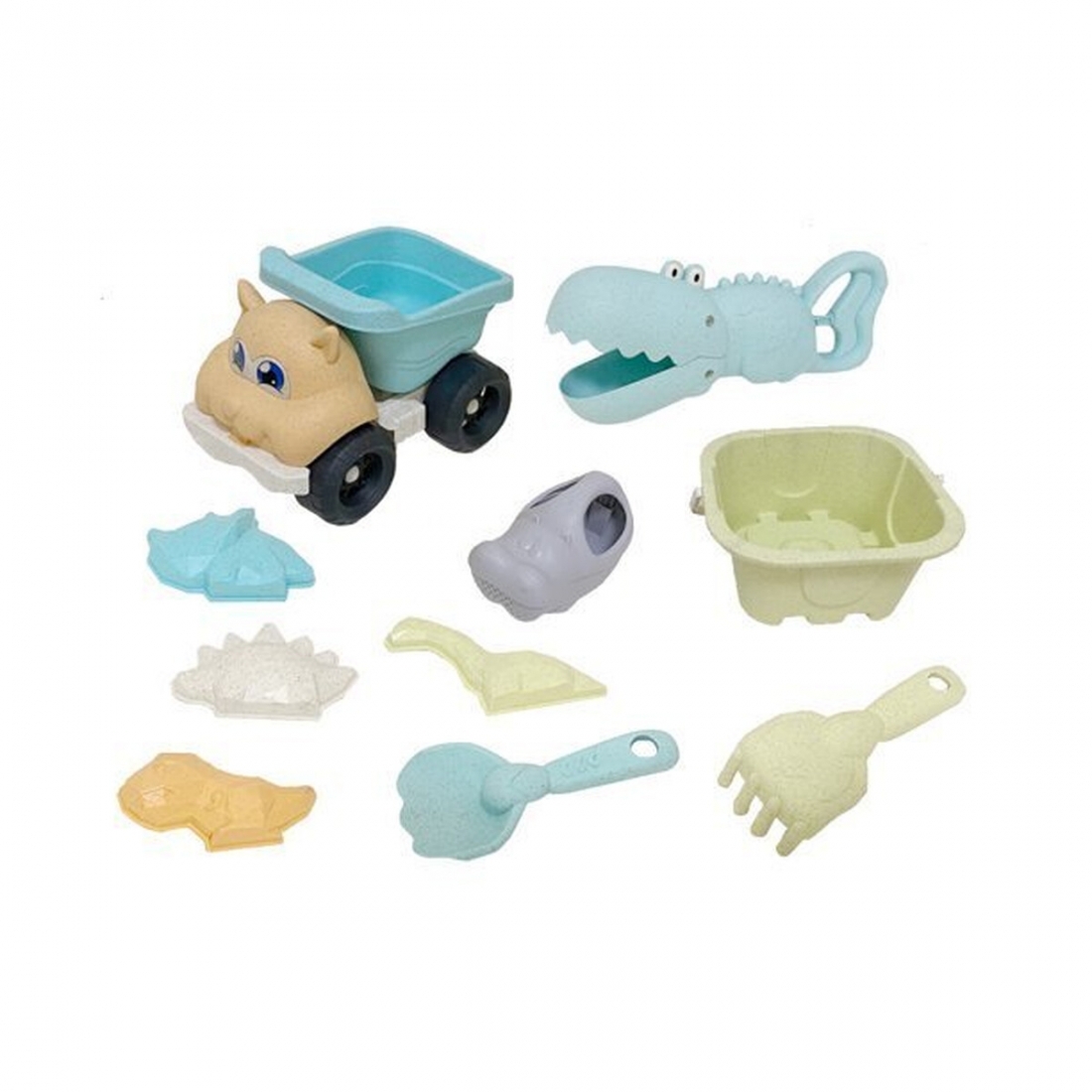 Beach Toys Backpack Sand Toys Set for Kids Organic Degradable Material