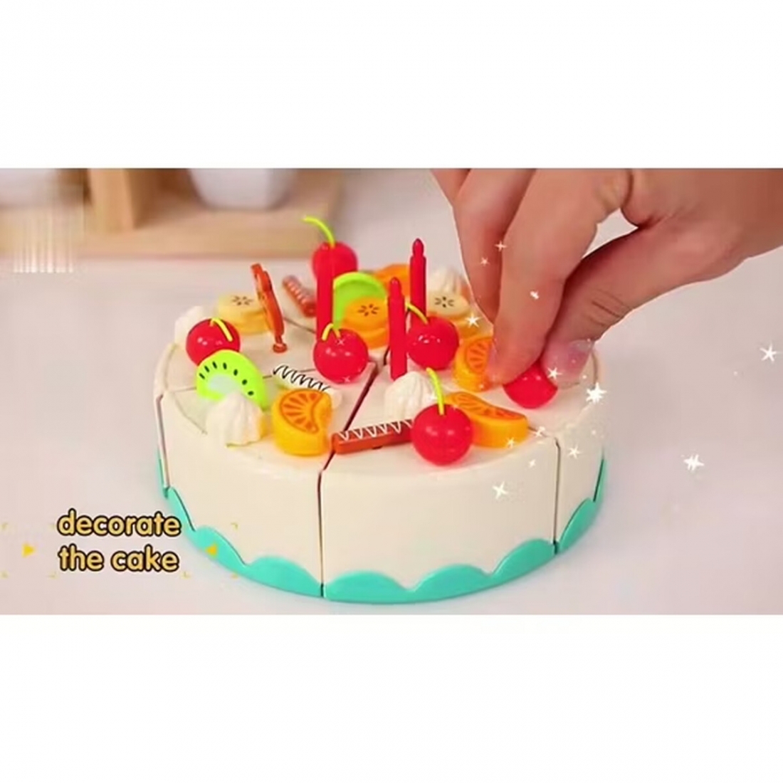 Tea Party Set for Little Girls - 85pcs Birthday Cake Toy with Lights &