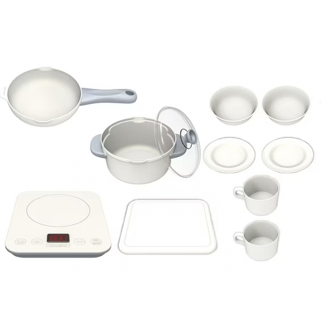 Kitchen Toy Set 45 Pieces Pretend Cooking Playset for Kids for Ages 3+
