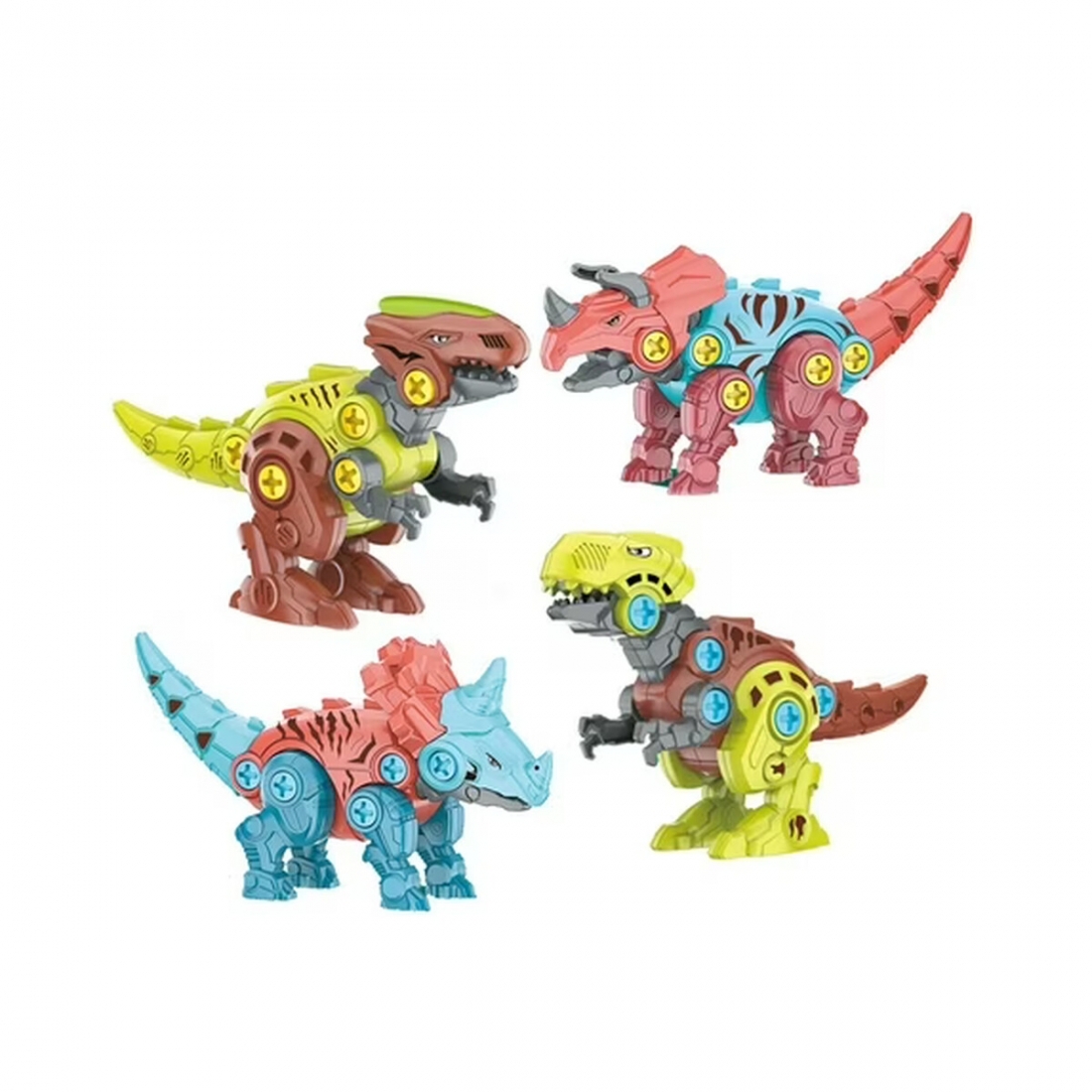 Mundo Toys Set 12 Dinosaur Eggs to Build 4 Different Dinosaurs Easter 