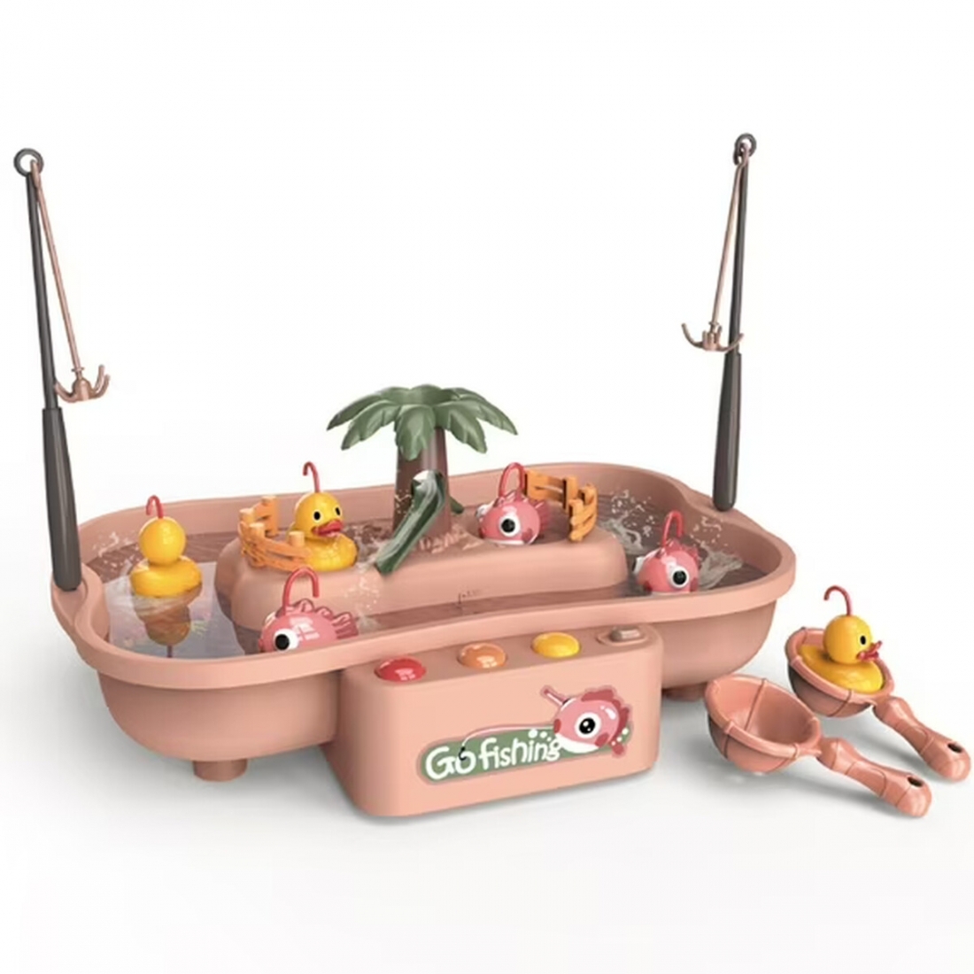 Mundo Toys 21-Piece Fishing Game Play Set with Lights and Music for Ki