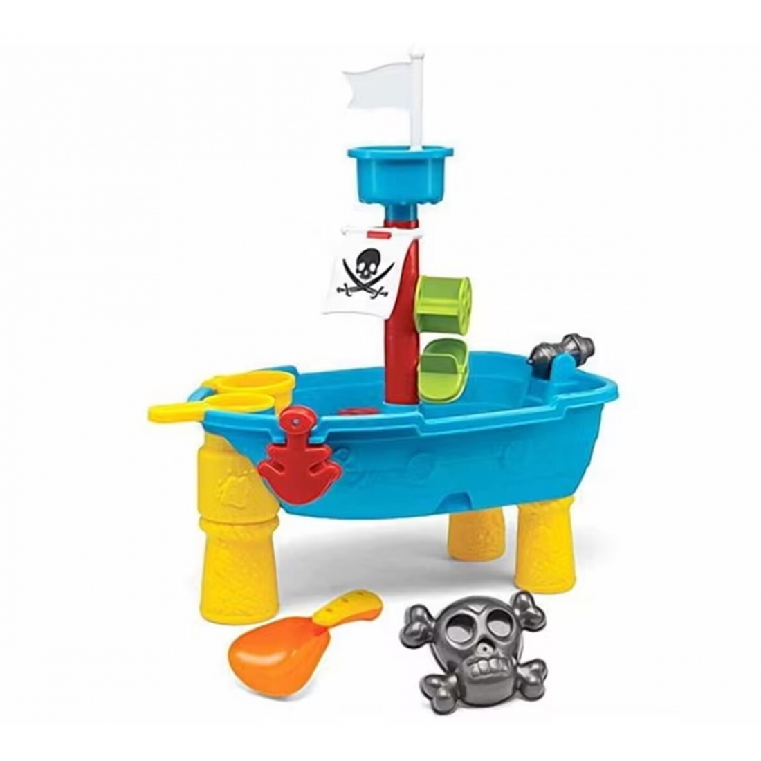 Mundo Toys Pirate Ship Sand & Water Table with 21 Accessories, Outdoor