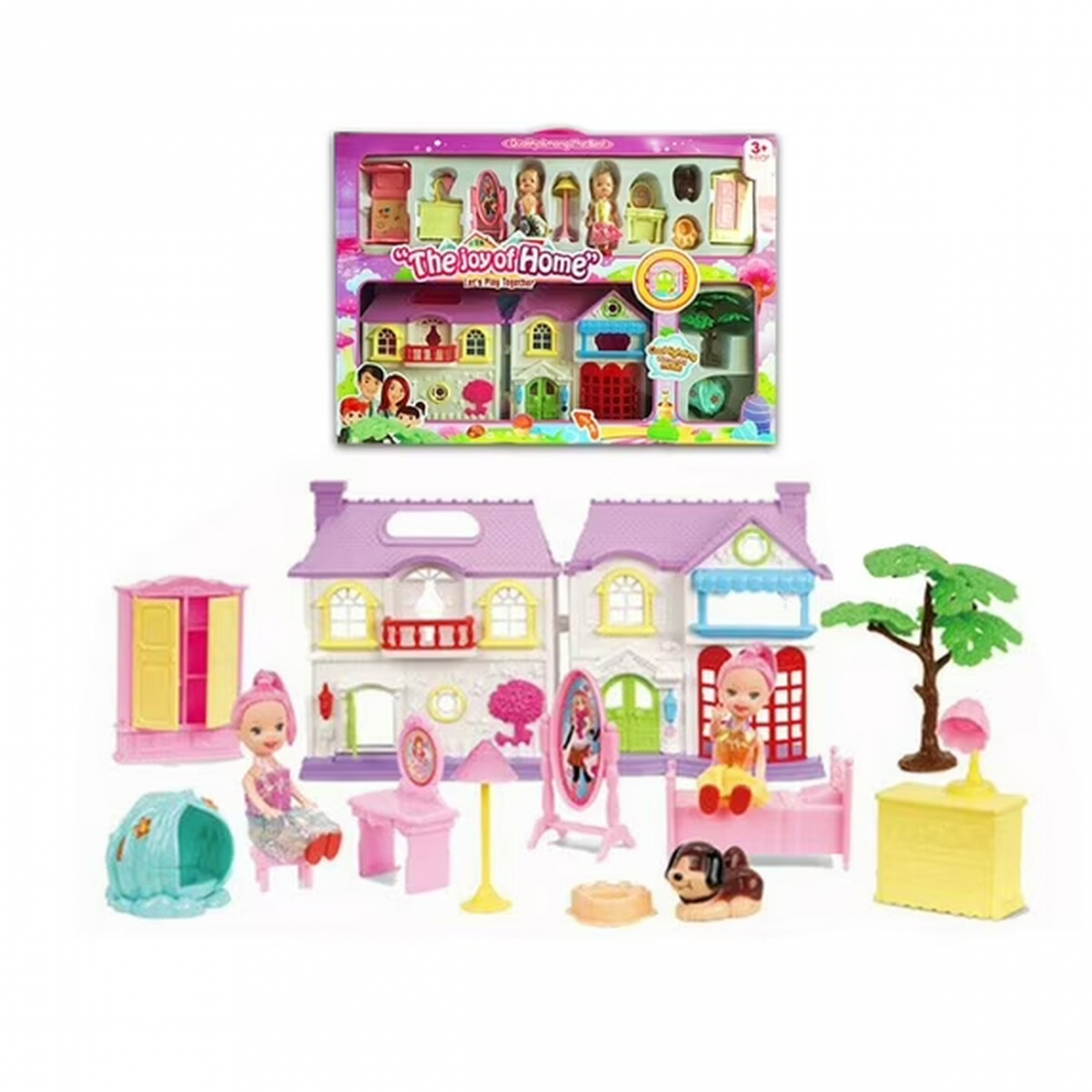 Mundo Toys Dollhouse Villa with Furniture Accessories W /Light, Bell S