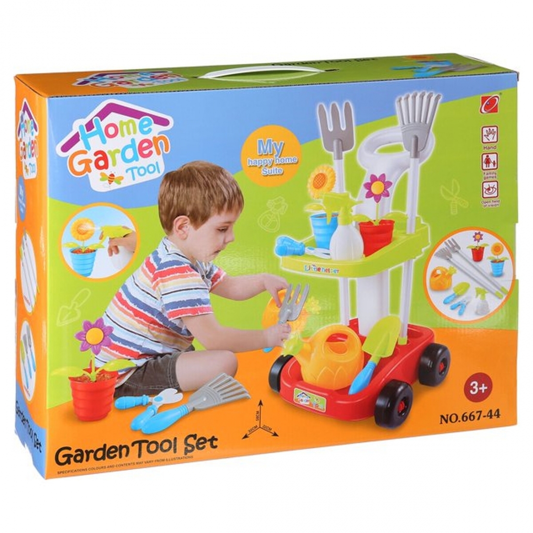 Home Garden Tool Set with Cart for Toddlers and Kids +3