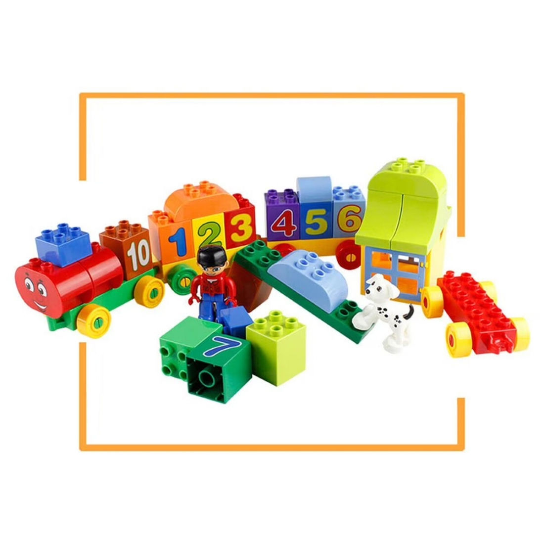 Mundo Toys Educational Train Building Blocks Set for Toddlers Ages 3+ 