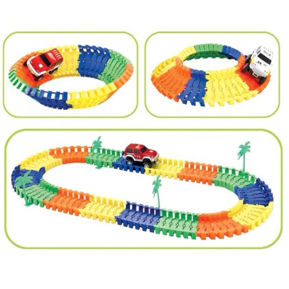 Mundo Toys Race Track Vehicle Playset with Lift Tower, Motorized Car &